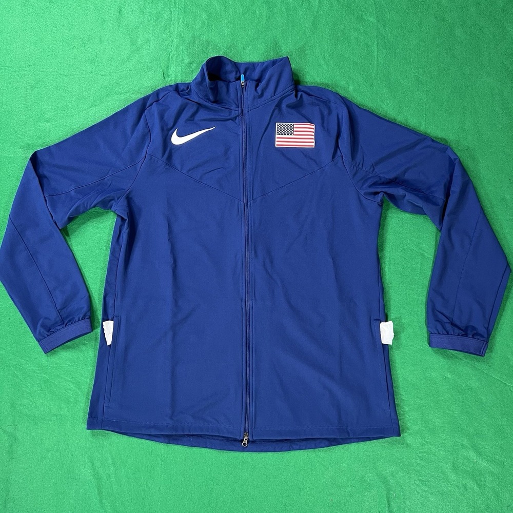 Nike USA International Team Pro Elite Blue Size XL Track Jacket CV0293-492